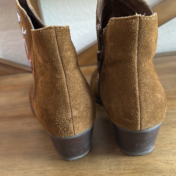 Carlos Santana Vivien Bourbon Brown Ankle Boots Booties - Picture 7 of 14